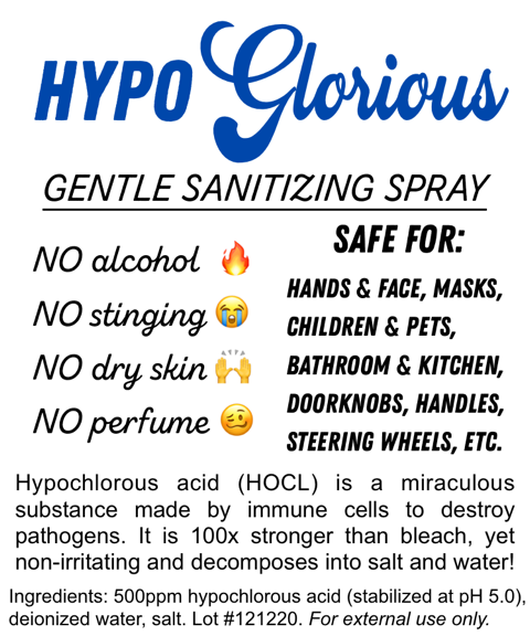 Hypoglorious product label
